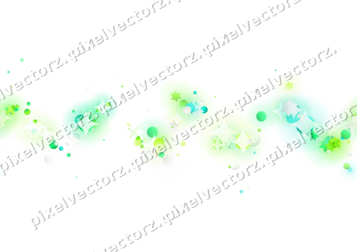 Nahtlose Glitzerwelle aus Sternen und Punkten auf transparentem Grund