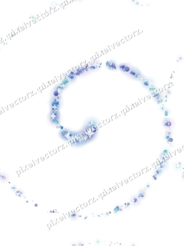Nahtlose Glitzerspirale in Blau und Türkis auf transparentem Grund