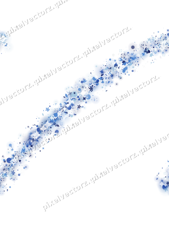 Nahtloser Glitzerbogen aus Funken und Blüten auf transparentem Grund