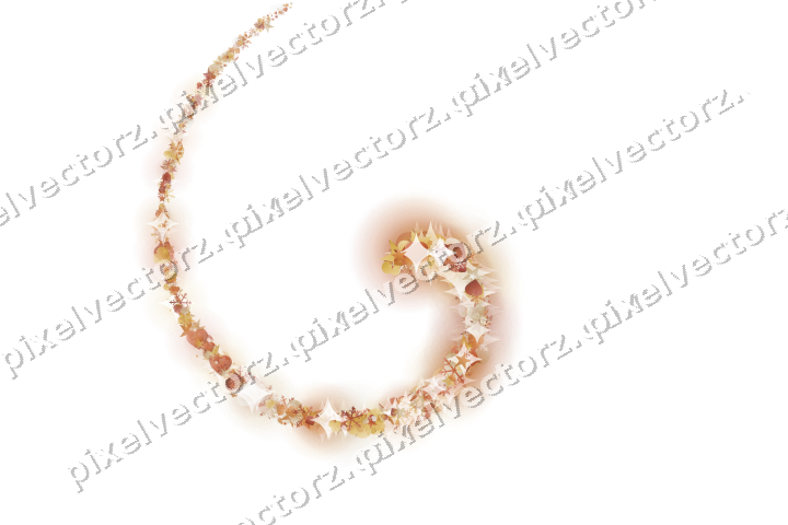 Nahtlose Glitzerspirale in Orange auf transparentem Grund