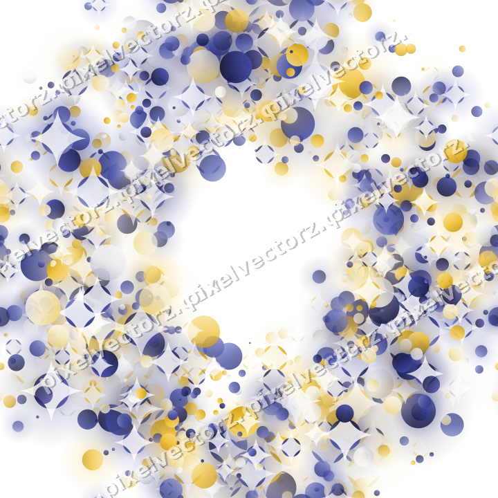 Nahtloser Glitzerkranz aus Punkten auf transparentem Grund