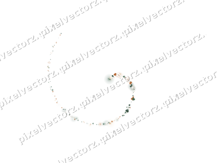 Nahtlose Glitzerspirale aus Sternen und Herzen auf transparentem Grund