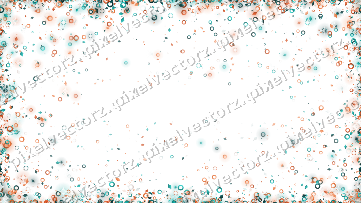 Nahtlose Glitzervignette aus Ringen und Rauten auf transparentem Grund