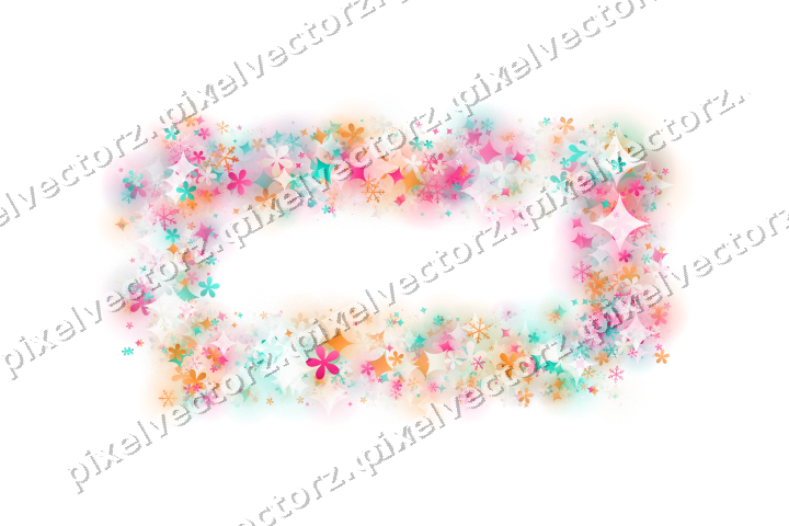 Nahtloser Glitzerrahmen in Rosa und Orange auf transparentem Grund