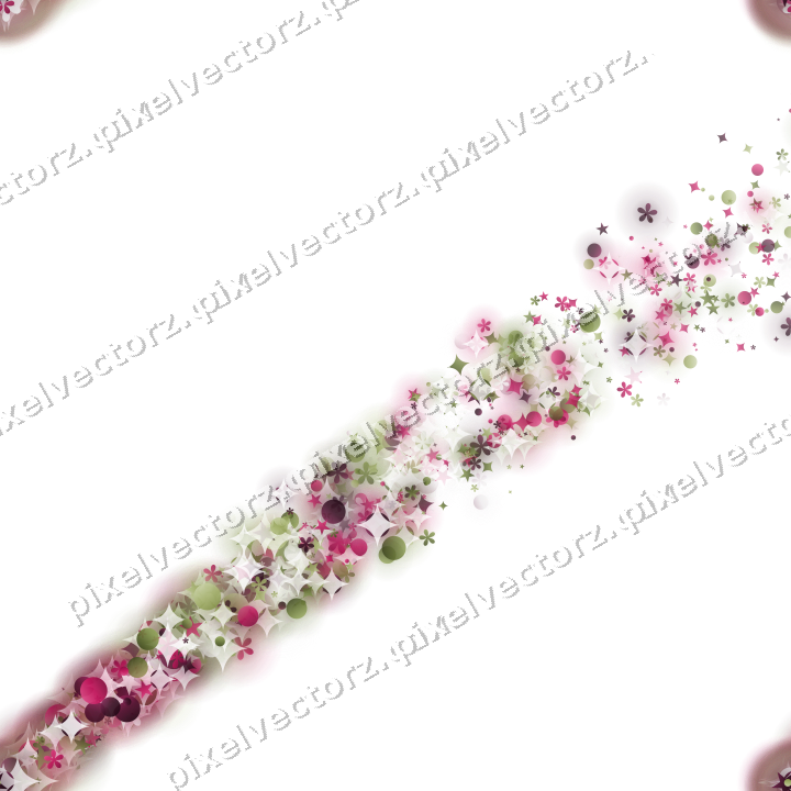 Nahtloser Sternenschweif in Limette und Rosa auf transparentem Grund