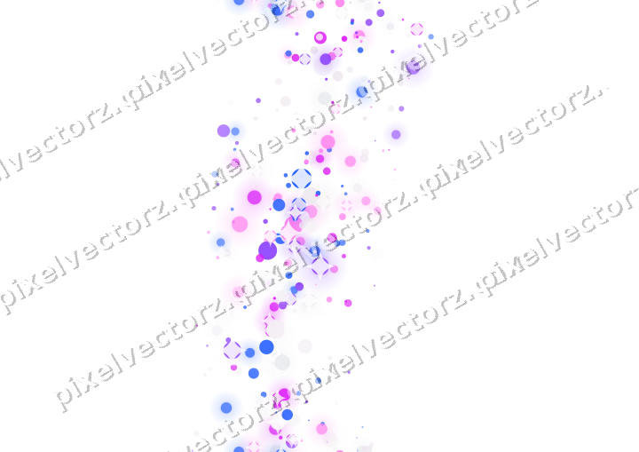 Nahtloser Glitzerbogen aus Punkten in Violett auf transparentem Grund