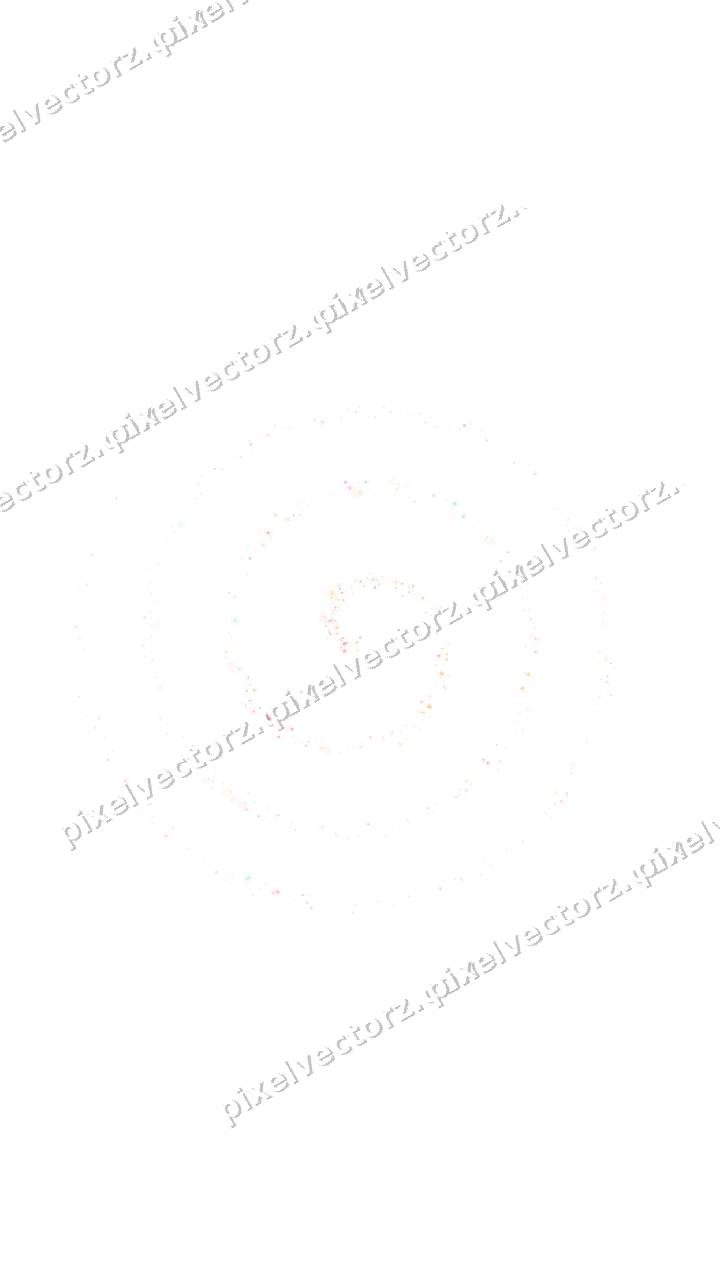 Nahtlose Glitzerspirale aus Sternen und Funken auf transparentem Grund