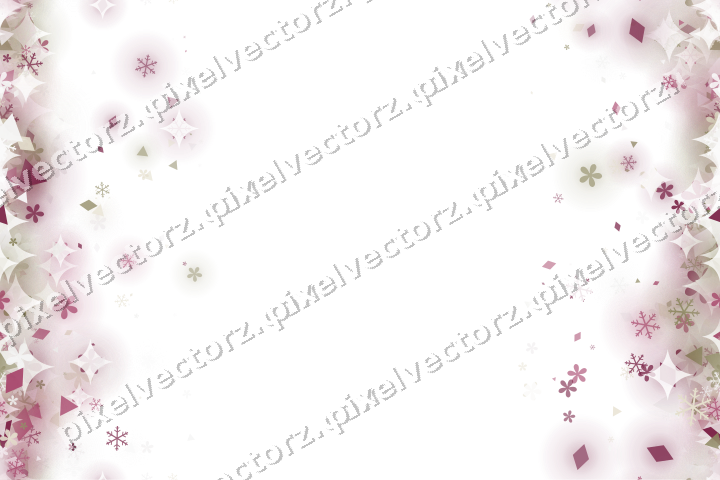 Nahtloser Randglitzer in Dunkelrosa und Gelb auf transparentem Grund