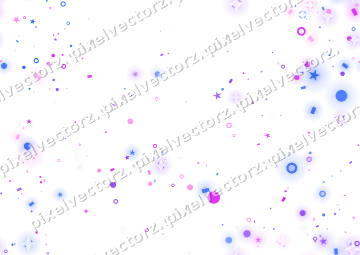 Nahtloser Glitzerkranz aus Sternen und Punkten auf transparentem Grund
