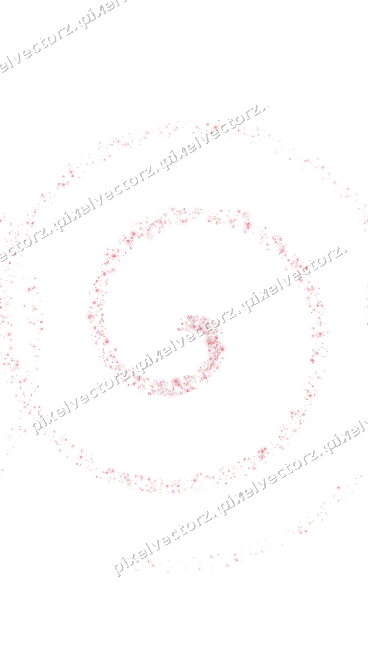 Nahtlose Glitzerspirale aus Herzen auf transparentem Grund