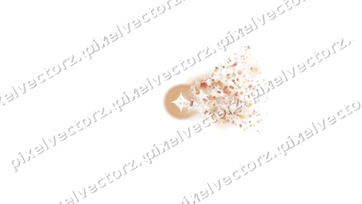 Nahtloser Glitzerfächer aus Sternen und Funken auf transparentem Grund