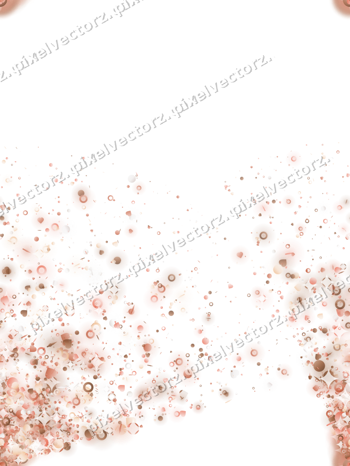 Nahtloser Glitzerfächer aus Herzen und Punkten auf transparentem Grund