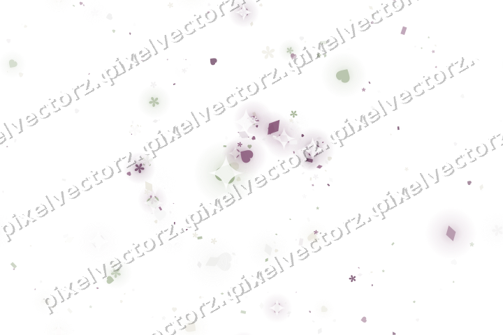 Nahtlose Glitzerspirale aus Herzen und Blüten auf transparentem Grund