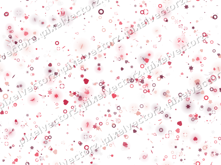 Nahtlose Glitzerstreuung in Rosa und Rot auf transparentem Grund