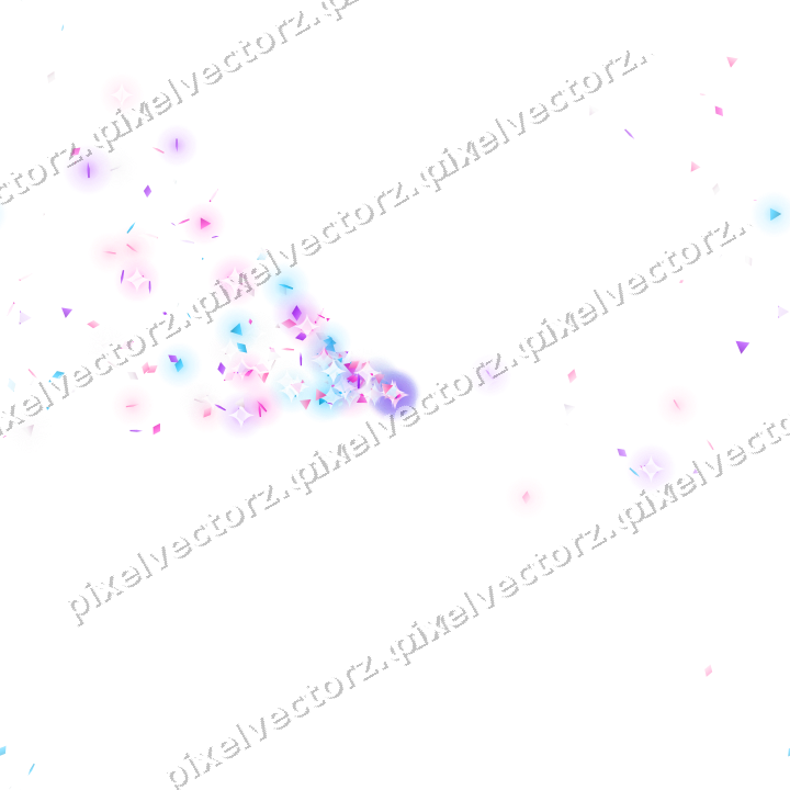 Nahtloser Glitzerfächer in Magenta und Violett auf transparentem Grund
