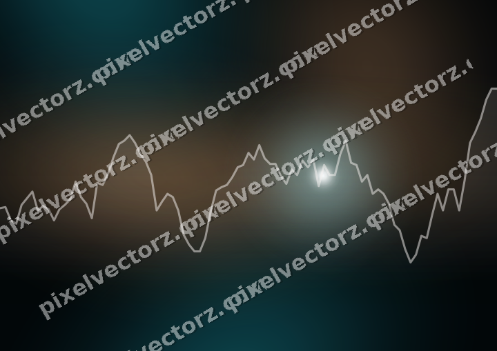 Leuchtender Neon Diagramm Hintergrund in Petrol und Orange