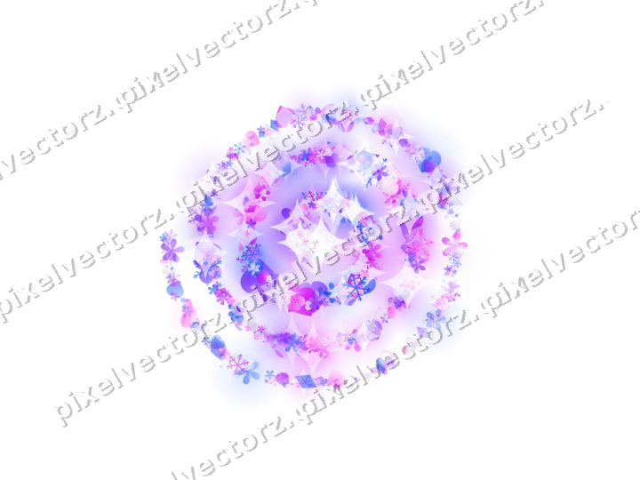 Nahtlose Glitzerspirale in Violett und Blau auf transparentem Grund