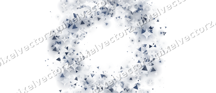 Nahtloser Glitzerkranz aus Dreiecken auf transparentem Grund
