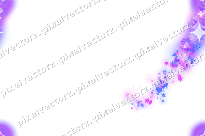 Nahtloser Sternenschweif in Violett und Blau auf transparentem Grund