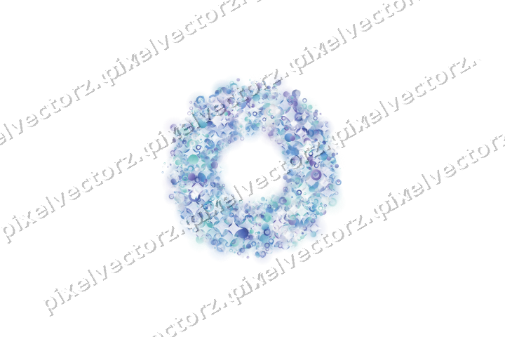 Nahtloser Glitzerkranz aus Punkten und Ringen auf transparentem Grund