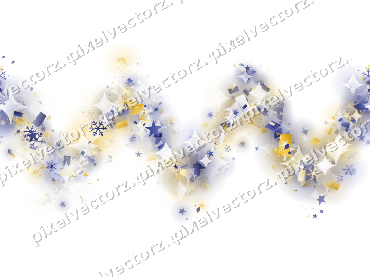Nahtlose Glitzerwelle in Dunkelblau auf transparentem Grund