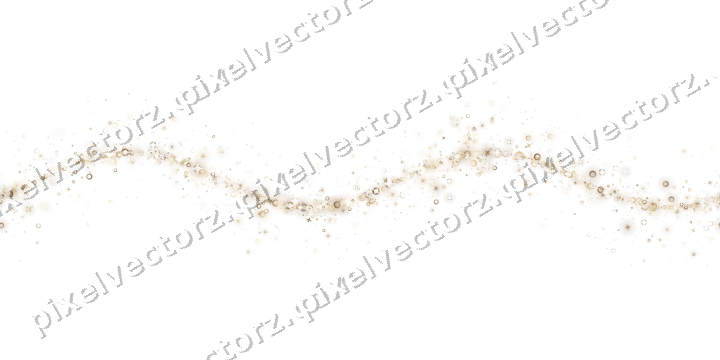 Nahtlose Glitzerwelle aus Sternen und Ringen auf transparentem Grund