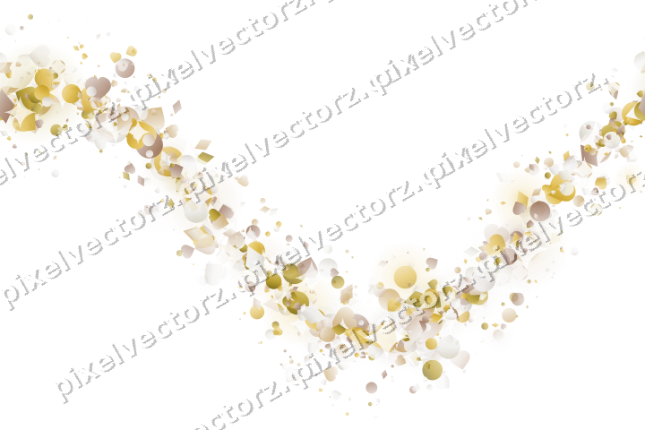 Nahtlose Glitzerwelle aus Herzen und Punkten auf transparentem Grund