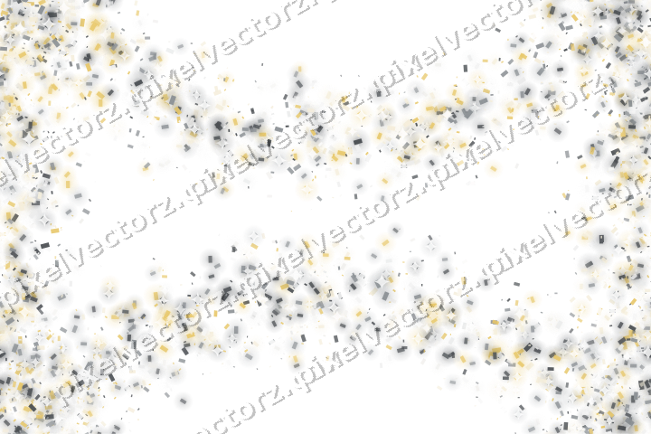 Nahtloser Glitzerkranz aus Konfetti auf transparentem Grund