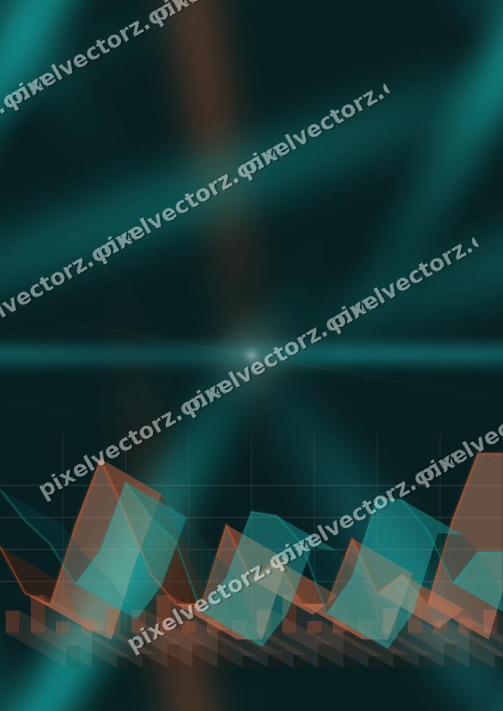 Nahtloser Neon Diagramm Hintergrund in Orange und Petrol