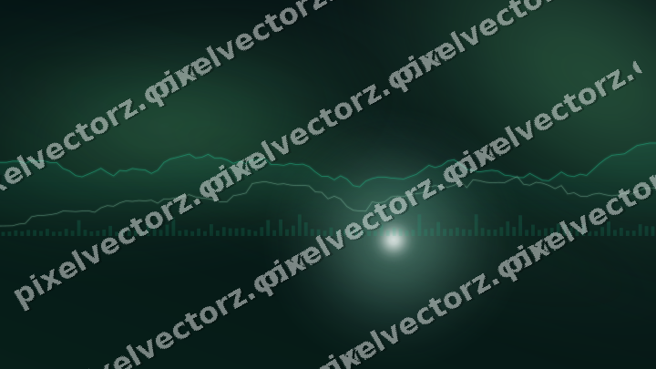Leuchtender Neon Diagramm Hintergrund in Grün und Petrol