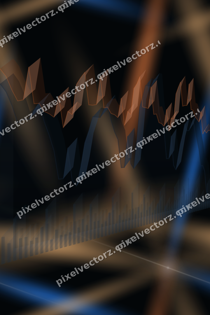 Nahtloser Neon Diagramm Hintergrund in Blau und Orange