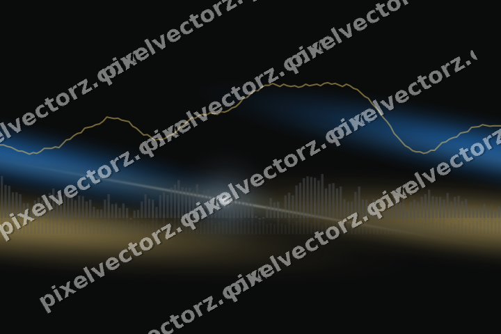 Nahtloser Neon Diagramm Hintergrund in Blau und Bernstein