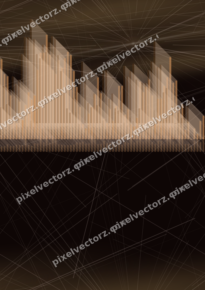 Nahtloser Neon Diagramm Hintergrund in Orange und Bernstein