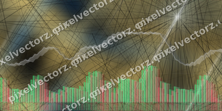 Nahtloser Neon Diagramm Hintergrund in Blau und Bernstein