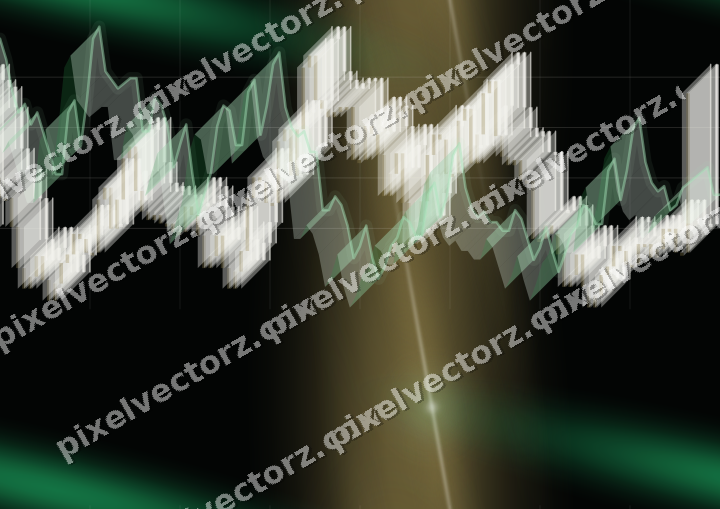 Nahtloser Neon Diagramm Hintergrund in Grün und Bernstein