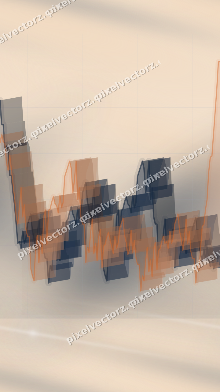 Nahtloser Pastell Diagramm Hintergrund in Dunkelblau und Orange