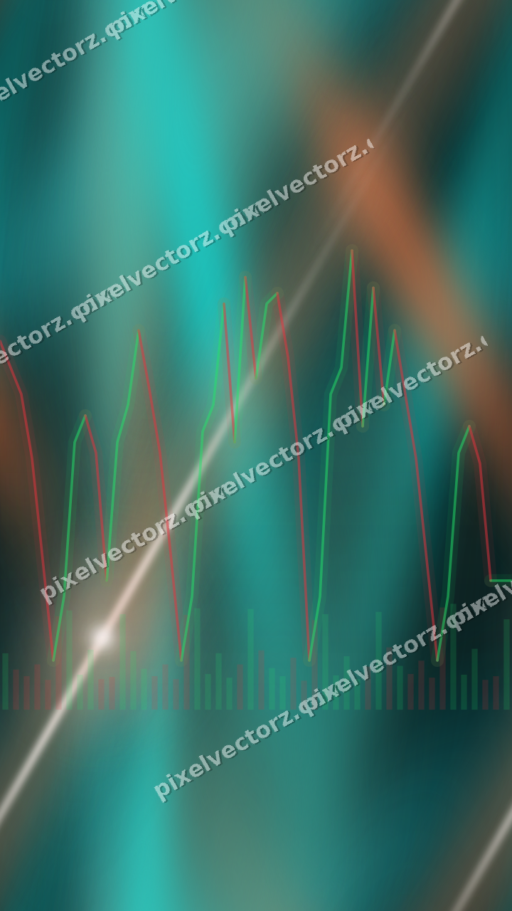 Nahtloser Neon Diagramm Hintergrund in Orange und Petrol