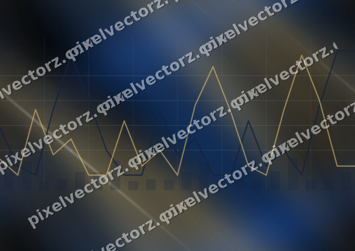 Nahtloser Neon Diagramm Hintergrund in Blau und Bernstein