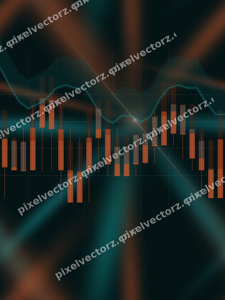 Nahtloser Neon Diagramm Hintergrund in Orange und Petrol