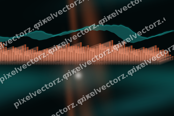 Nahtloser Neon Diagramm Hintergrund in Orange und Petrol