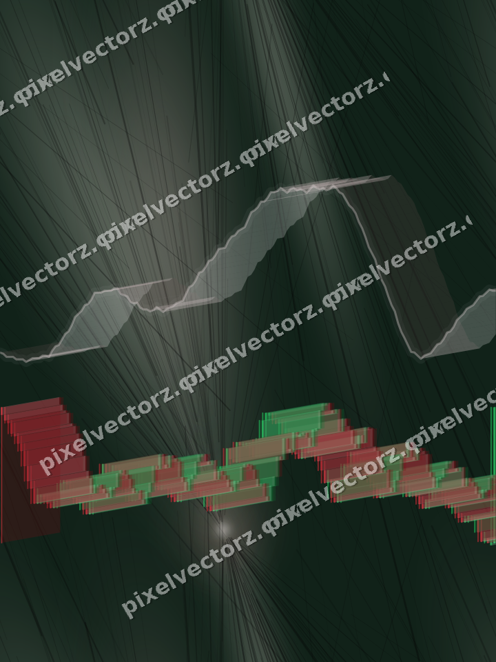 Nahtloser Neon Diagramm Hintergrund in Rot und Dunkelgrün