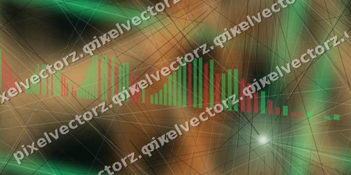 Nahtloser Neon Diagramm Hintergrund in Grün und Orange