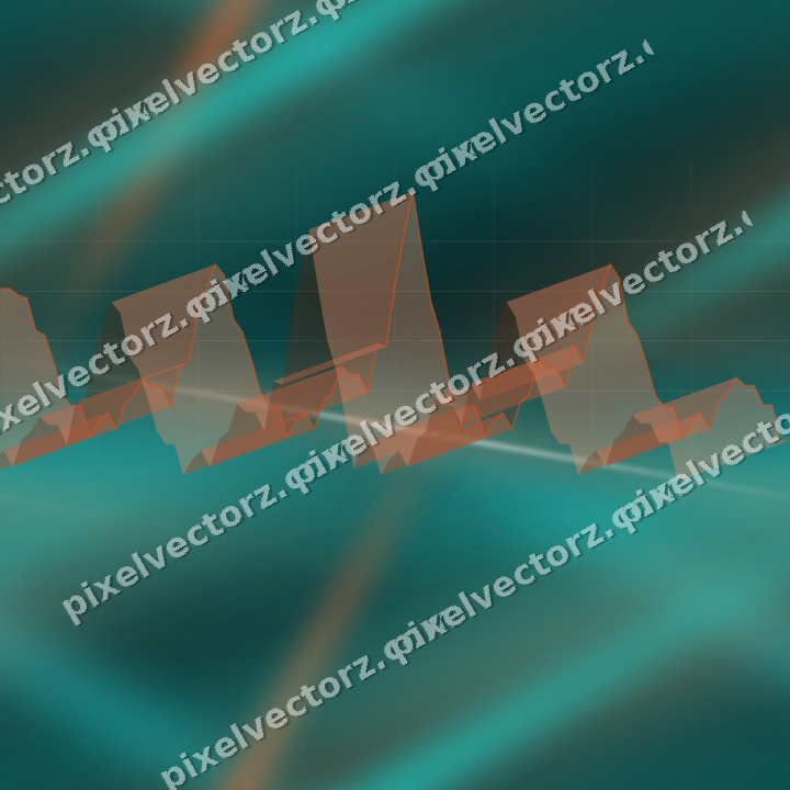 Nahtloser Neon Diagramm Hintergrund in Orange und Petrol