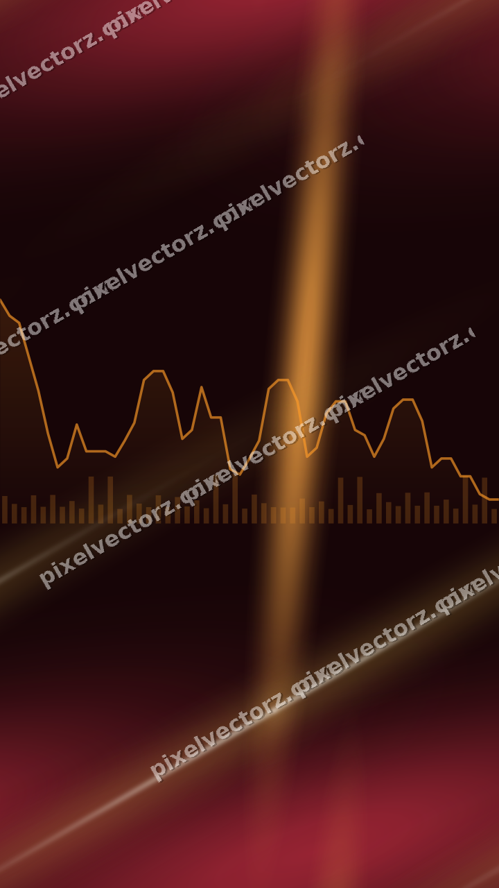 Nahtloser Neon Diagramm Hintergrund in Orange und Bernstein