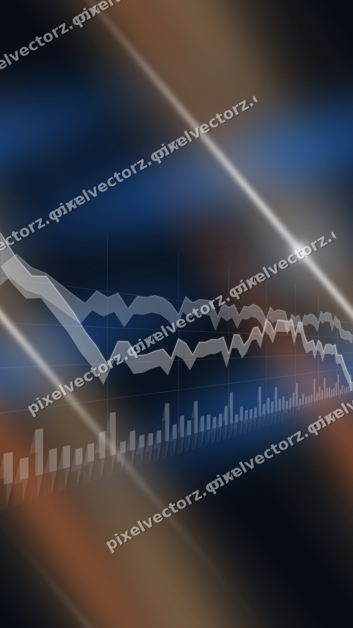 Nahtloser Neon Diagramm Hintergrund in Blau und Orange