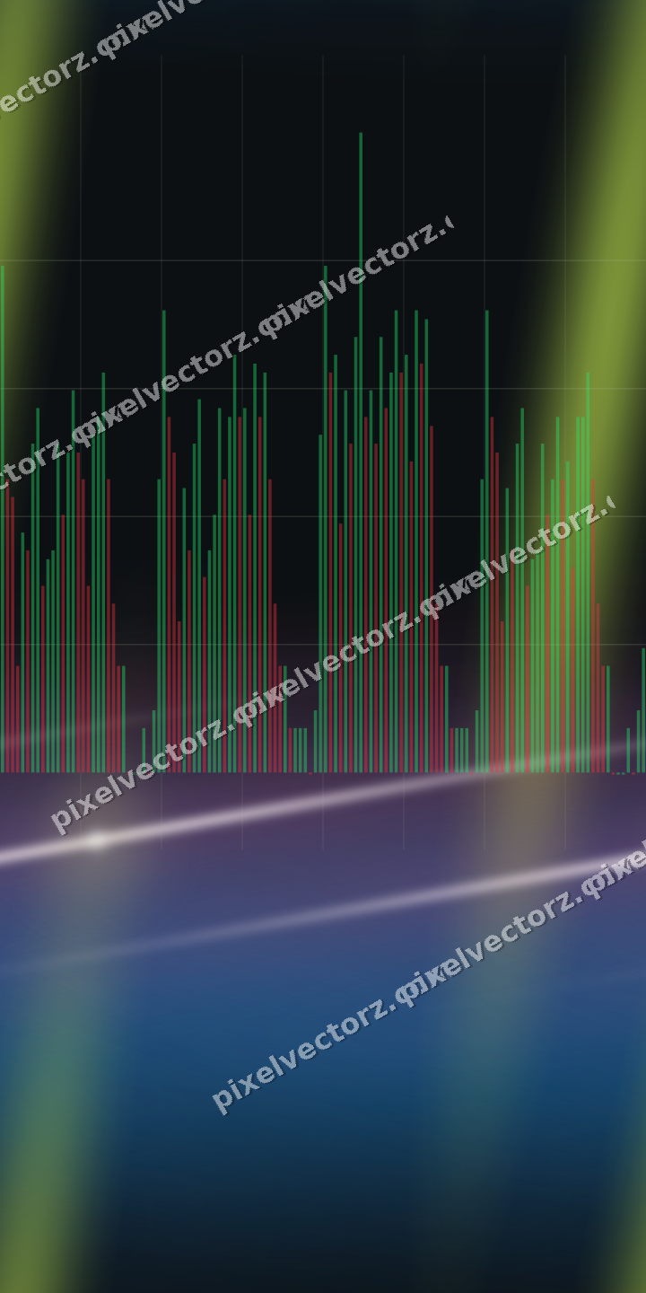 Nahtloser Neon Diagramm Hintergrund in Limette und Bernstein