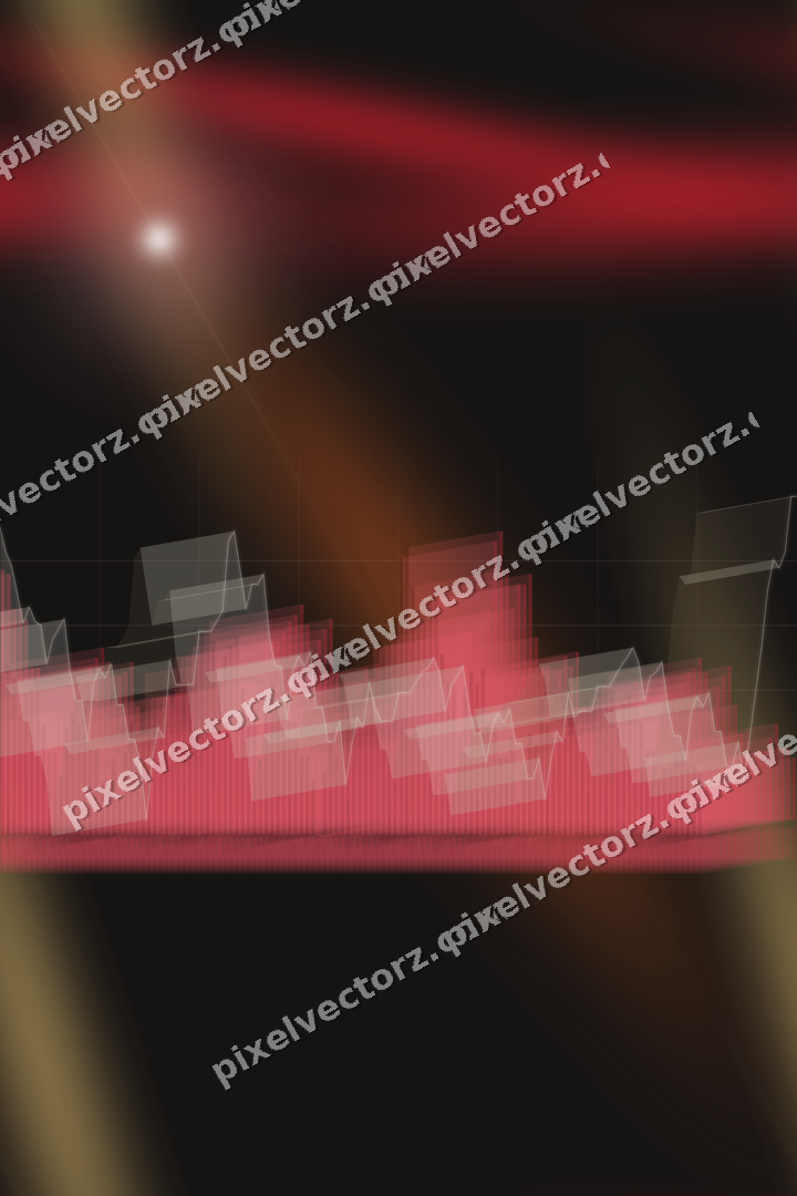 Nahtloser Neon Diagramm Hintergrund in Rot und Bernstein