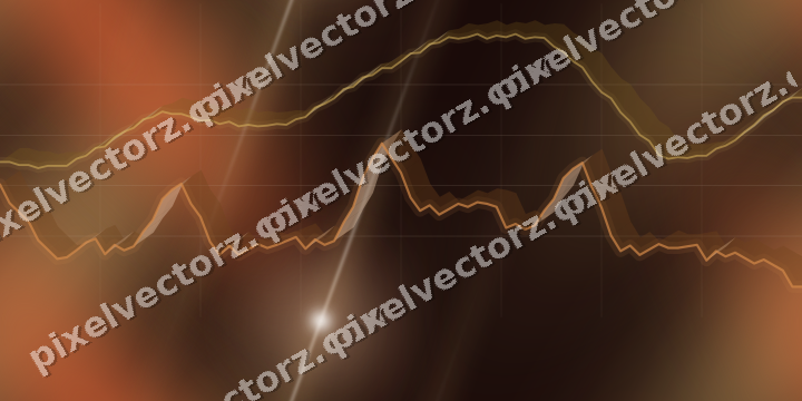 Nahtloser Neon Diagramm Hintergrund in Orange und Bernstein