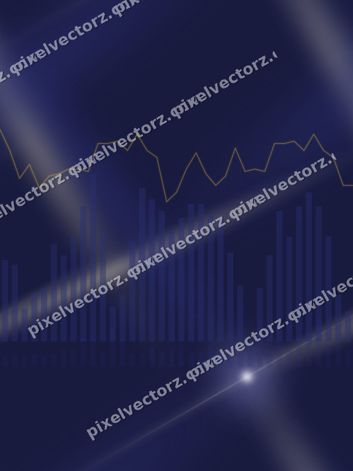 Nahtloser Neon Diagramm Hintergrund in Dunkelblau und Bernstein
