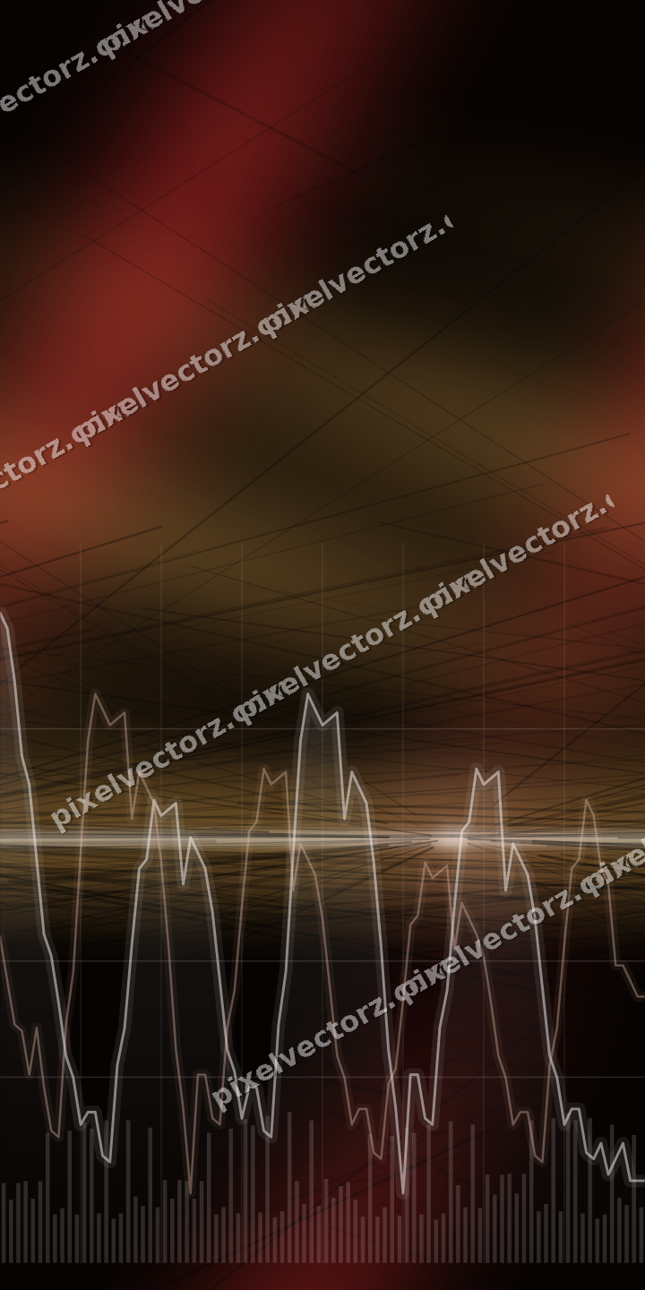 Nahtloser Neon Diagramm Hintergrund in Rot und Orange